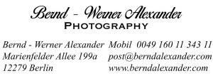 Bernd Alexander; Bernd - Werner Alexander © Photography, BWA-Photography
